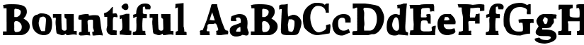 Bountiful font