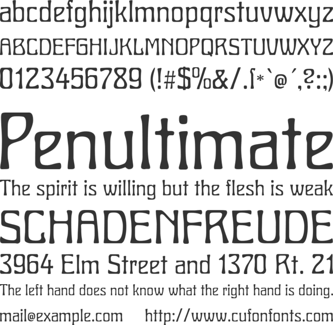 Radius FG font preview