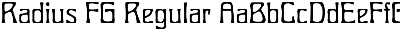 Radius FG Regular font