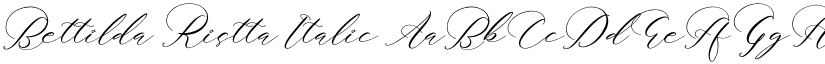 Bettilda Ristta Italic font