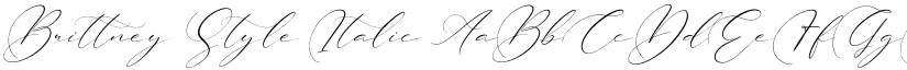 Brittney Style Italic font