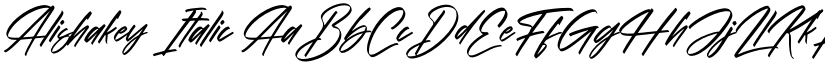 Alishakey Italic font