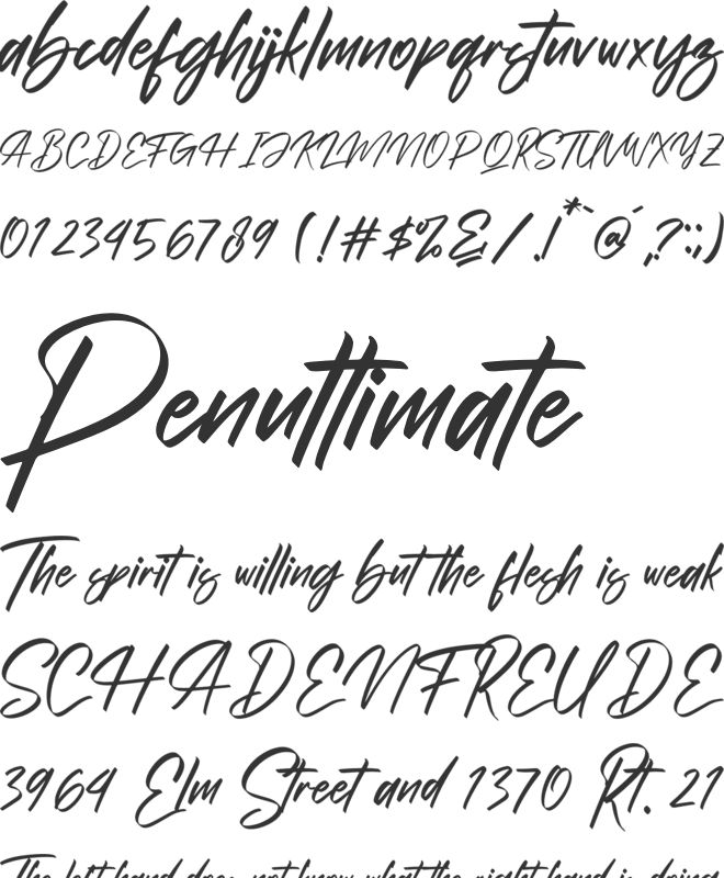 Alishakey font preview