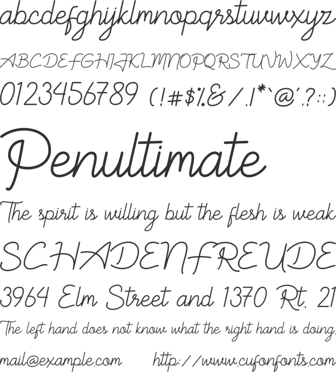 Winter Blues font preview