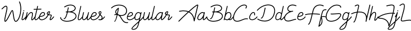 Winter Blues Regular font
