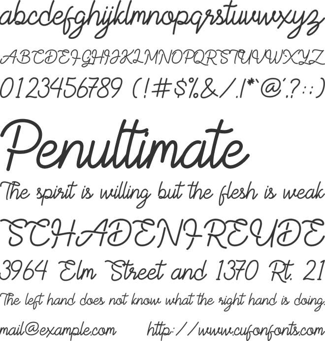 TwentyOne font preview