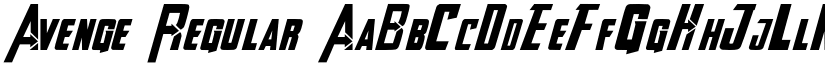 Avenge Regular font