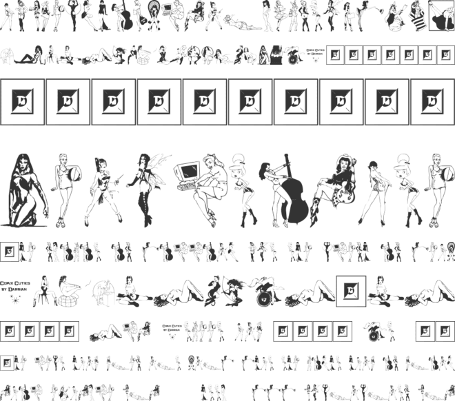 Comix Cuties font preview