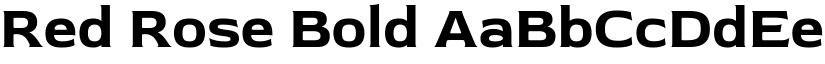 Red Rose Bold font
