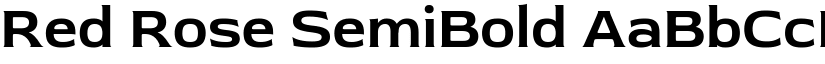 Red Rose SemiBold font