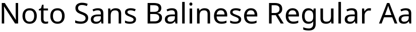 Noto Sans Balinese Regular font