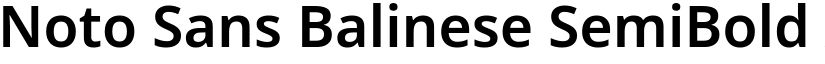 Noto Sans Balinese SemiBold font