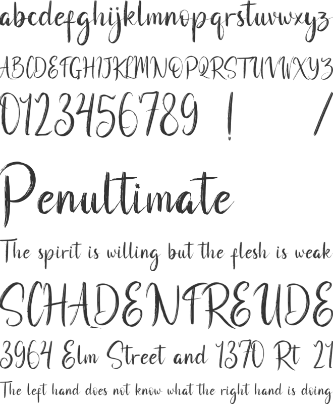 Bulgathi font preview