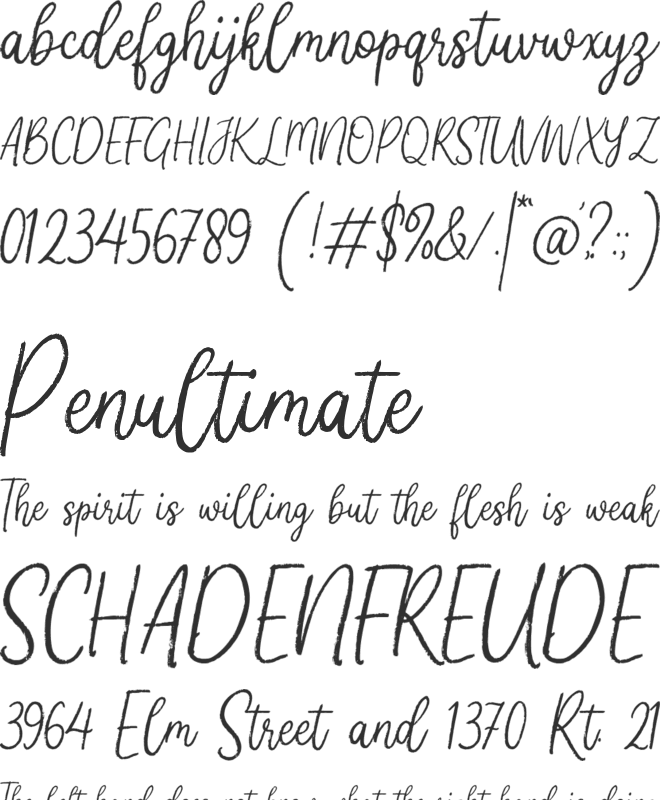 Manlychalk font preview