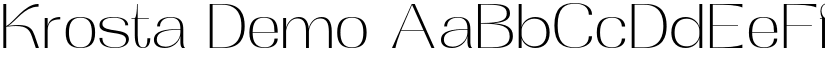 Krosta Demo font