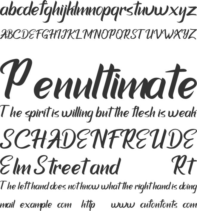 Vanilla Milk font preview