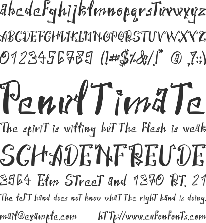 Spooky Creeky font preview