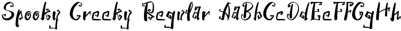 Spooky Creeky Regular font