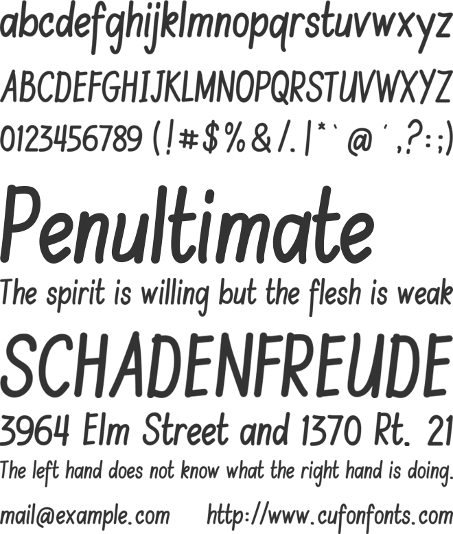 Melanie Handwriting font preview