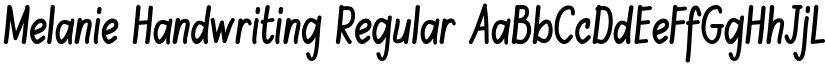Melanie Handwriting Regular font