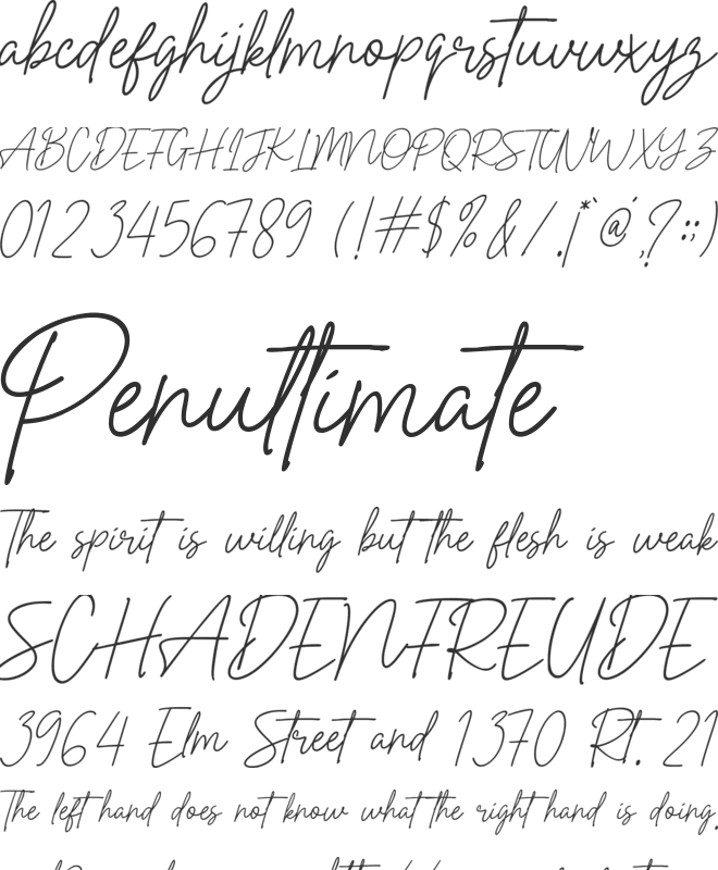 Perfect Beloved font preview