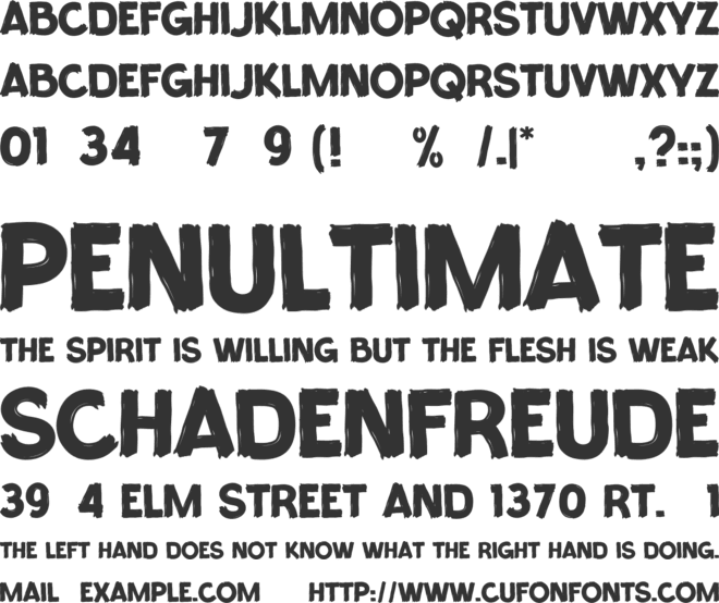 Santerian font preview