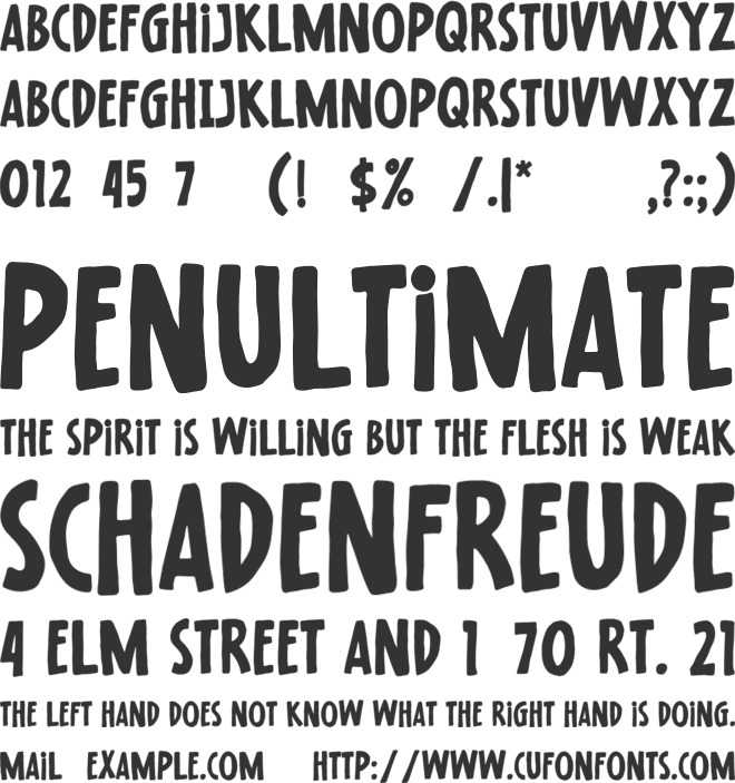 Raisin Muffin font preview