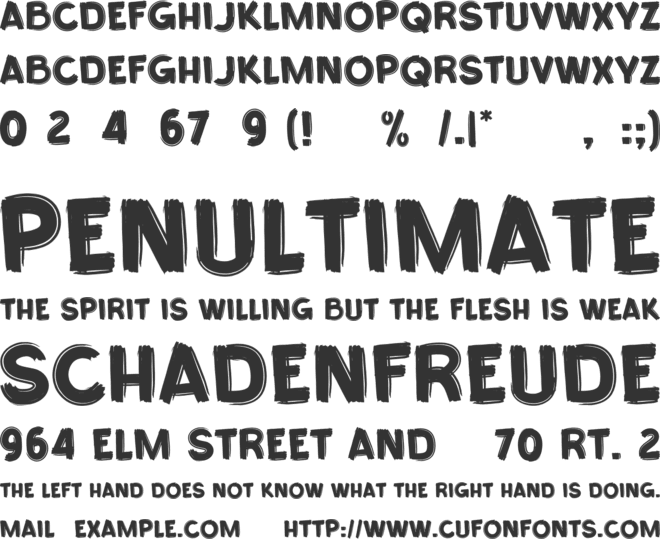 Terrible Brush font preview