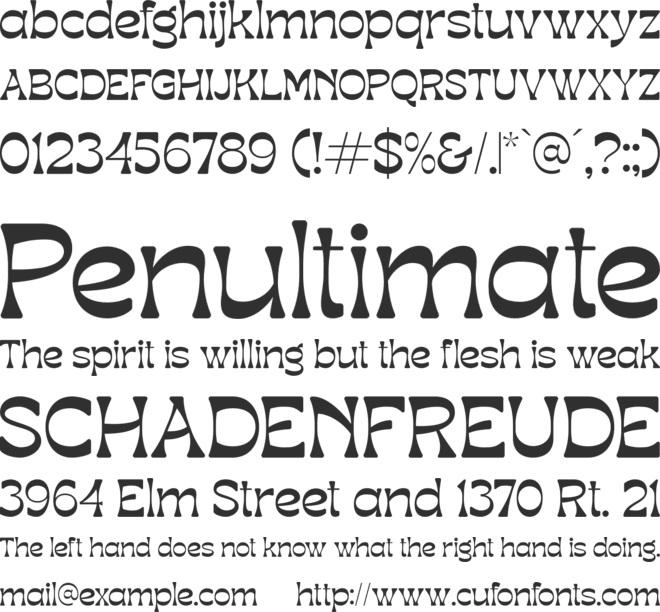 RONDKER THROME font preview
