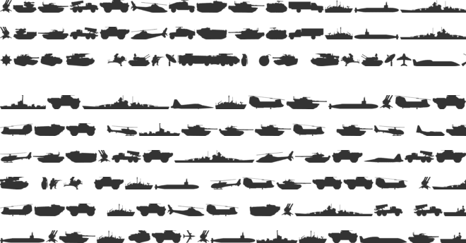 Military RPG font preview