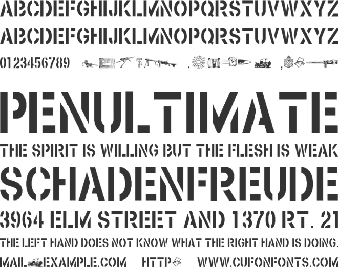 Browning font preview