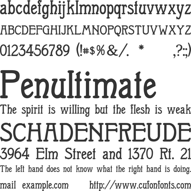 Medina font preview