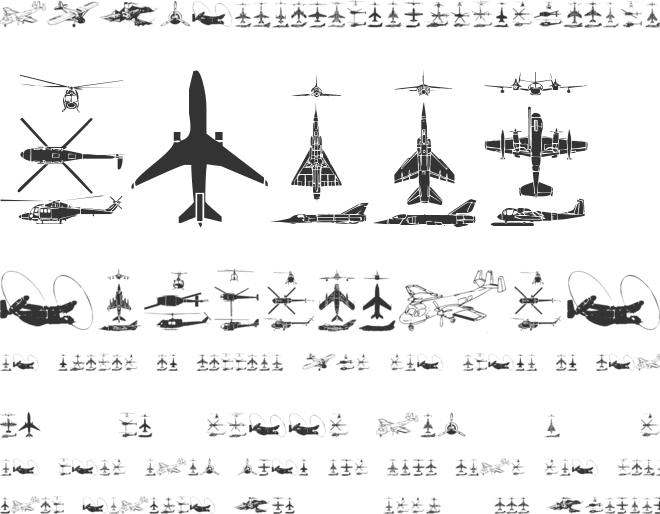 Aircraft font preview
