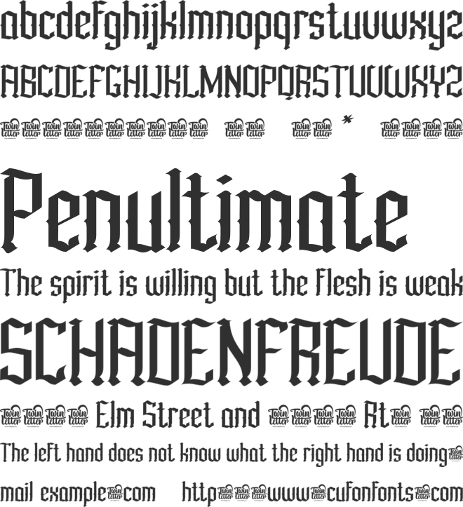 BHURON font preview