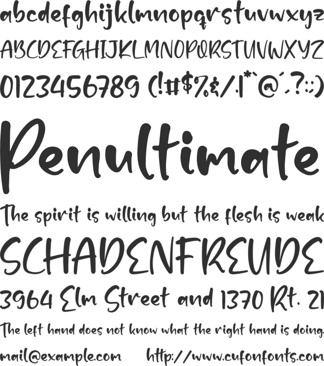 Ratclife font preview