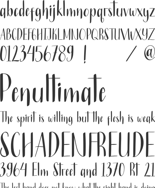 Bencoleng font preview