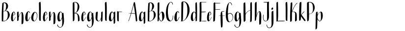 Bencoleng Regular font