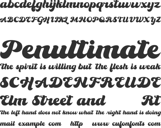 The Kanderlic font preview