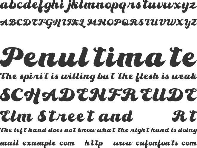 The Kanderlic font preview