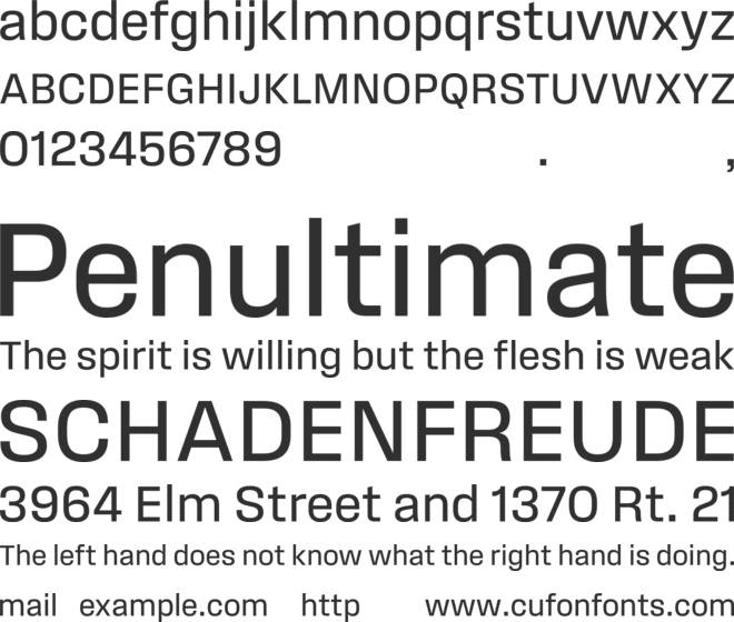 Field Gothic TEST font preview