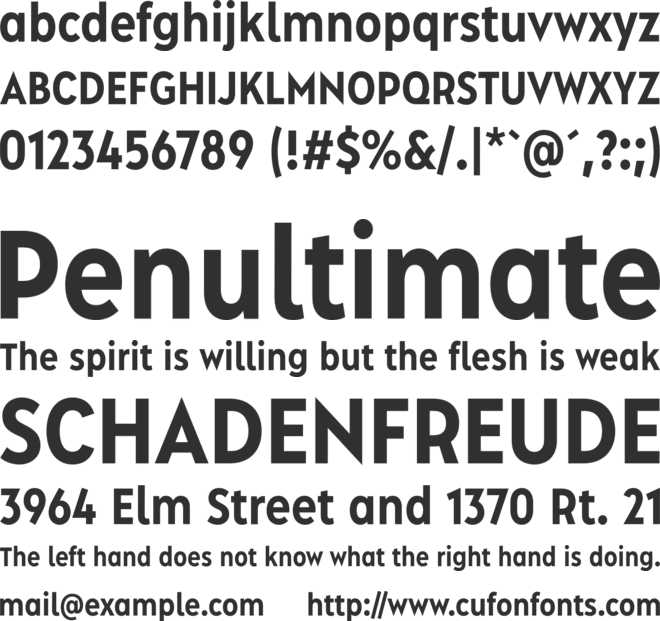 Albula Condensed Pro font preview
