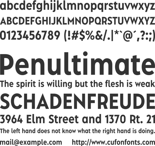 Albula Condensed Pro font preview