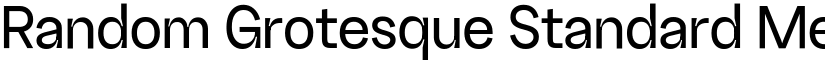 Random Grotesque Standard Medium StandardMedium font