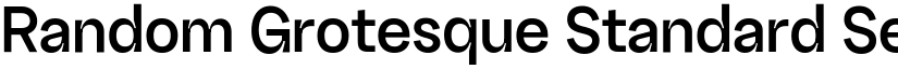 Random Grotesque Standard Semibold StandardSemibold font