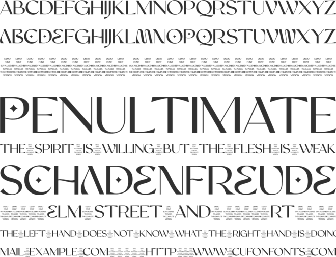 Bame font preview
