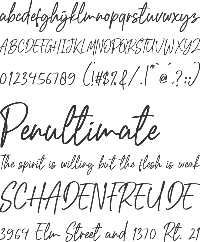 Rindu Mimpi font preview
