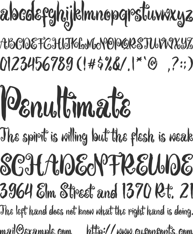 Witch Party font preview