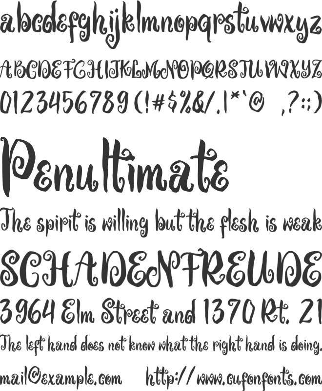 Witch Party font preview