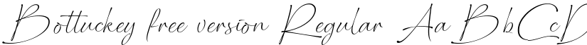 Bottuckey free version Regular font