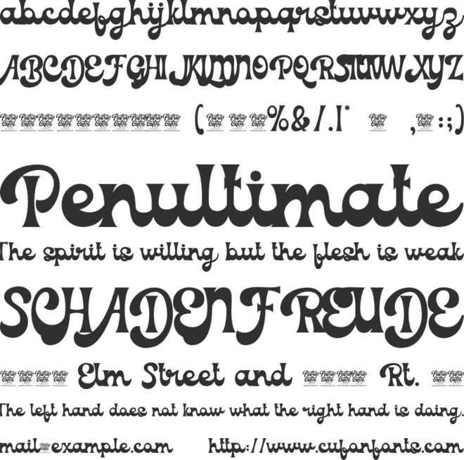 Yesterday Time font preview